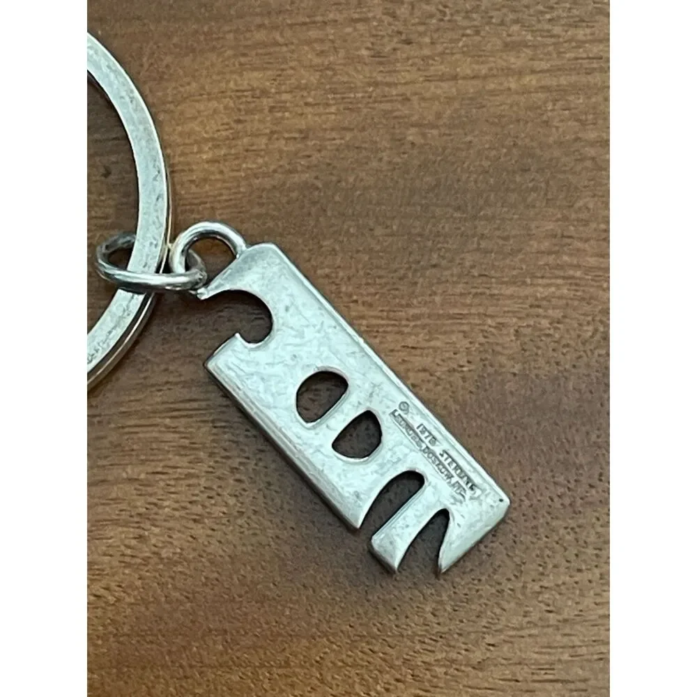 ~ Rare LAF Key Ring Vintage Sterling Silver* Key Chain Lafayette College VTG 70